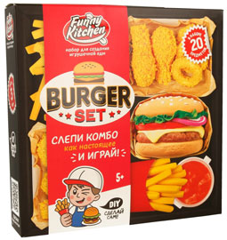 SS500-40215 Игрушка для детей модели Slime Лаборатория "Funny Kitchen Burger set"