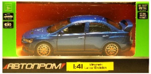 4335 Игрушка Модель автомобиля инерционная Mitsubishi  Lancer Evolution  1:41 