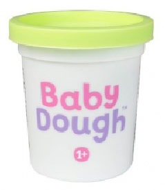 BD006 Тесто для лепки в баночке BabyDough, нежно-зеленый, 100 г