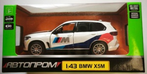 4374 Игрушка Модель автомобиля инерционная BMW X5M Matt Black 1:43 