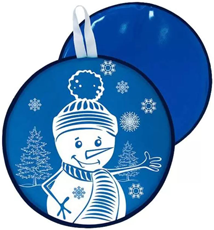 МТ11217 Сани-ледянка c принтом 40,5 см тёмно-синяя