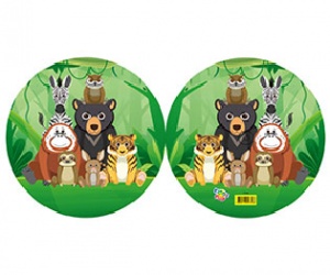 7106 Мяч KiddiePlay 23 см "Джунгли"
