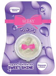 Т27246 Lukky Dessert Duet,двойные крем-тени д.век с блёстками,фиол/перл.,1,5 г.,аромат ванили,блис