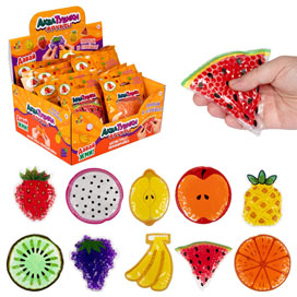 Т25842 Игрушка 1toy АКВАТУБИКИ перебирайка антистресс «Фрукты», в пакете, в асс.(10), 20 шт в д/б.