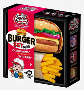 SS500-40244 Игрушка для детей модели Slime Лаборатория "Funny Kitchen Burger set mini"