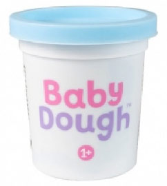 BD007 Тесто для лепки в баночке BabyDough, нежно-голубой, 100 г