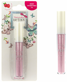 Т20269 Lukky Блеск для губ "эффект перламутровых губ" с ароматом малины,цвет нежно-розовый жемчуг,2,