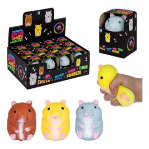 Т24578 Игрушка 1toy Крутой замес хомяк 3цв.в асс. 7,5*5,5см, в коробочке, 12шт в дб