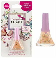 Т20283 Lukky лак д.ногтей peel-off "Конфетти-Микс" цвет "Звёздный Дождь", 5,5 мл,блистер