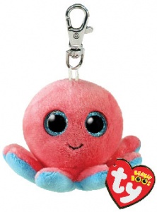 35255 Игрушка мягконабивная на брелоке Осьминог Sheldon серии 'Beanie Boo's'