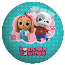 4228-1 Мяч KiddiePlay 23 см Кошечки и Собачки