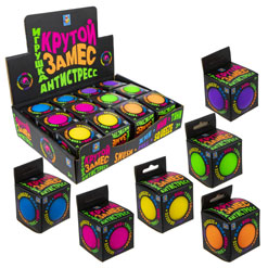 Т18027 Игрушка Жмяка "Крутой замес", диаметр 6см.6 цветов, 12шт в дисплее (код ТН ВЭД 9505900000)