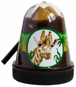 BS300-139 Сувенирная продукция "Антистресс jungle" с коричневыми поролоновыми кирпичик (Жираф)130г