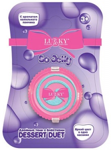 Т27247 Lukky Dessert Duet,двойные крем-тени д.век с блёстками,роз/бирюз,1,5 г.,аромат ванил