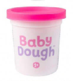 BD010 Тесто для лепки в баночке BabyDough, розовый, 100 г