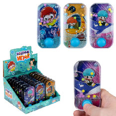 Т24402 Игра с водой 1toy "Забрось мячики. Дайверы". 3 вида в асс.24шт. в дисплее
