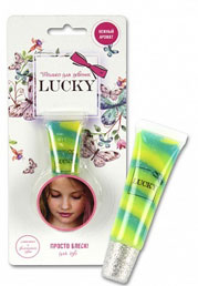 Т11946 Lukky Блеск для губ, аквамариновый бриз,13мл, блистер