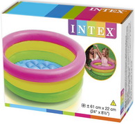 58924NP Бассейн "Радуга" круглый малый 86х25см 
