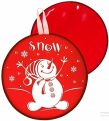 МТ12217 Сани-ледянка c принтом 40,5 см красная