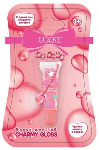 Т27240 Lukky Charmy Gloss,сверкающий блеск для губ,карамел.,5мл,с ароматом ягодного десерта,браслети