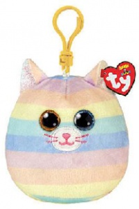 39561 Игрушка мягконабивная на брелоке Кошка HEATHER серии "SQUISHY BEANIES"