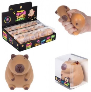 Т25356 Игрушка 1toy Крутой замес капибара 9*7,5см в ПВХ коробке, 12 шт в дб.