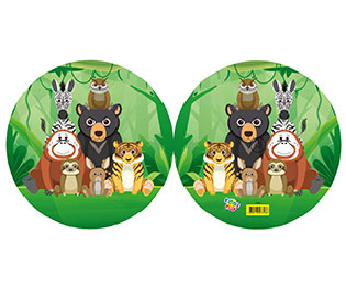 7106 Мяч KiddiePlay 23 см "Джунгли"