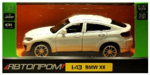4306 Игрушка Модель автомобиля инерционная BMW Х6 1:43 