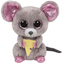 36192 Игрушка мягконабивная Мышонок Squeaker с кусочком сыра серии "Beanie Boo's", 15 см