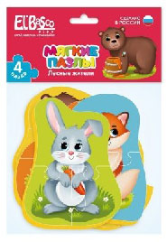 ET02-003 Мягкий пазл "Лесные жители"