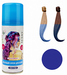 Т23415 Lukky спрей-краска для волос в аэрозоли, для времен. окраш., цвет синий с блёстками, 150 мл