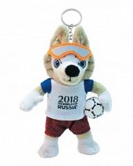 T11001 FIFA-2018 плюш Zabivaka 16 см брелок, на карте