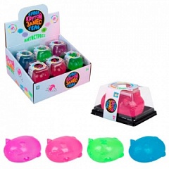 Т24584 Игрушка 1toy Крутой замес Супергель котик 4цв.в асс. 6*7,7см, в ПВХ кор., 12шт.в д/б