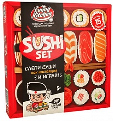 SS500-40213 Игрушка для детей модели Slime Лаборатория &quot;Funny Kitchen Sushi set&quot;