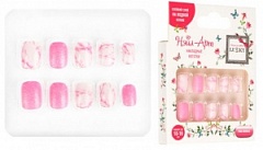 Т26626 Lukky Нэйл-Арт наб. Pink Marble 10 наклад.ногтей на клеевой основе,10-16 лет,кор.