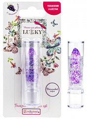Т21978 Lukky бальзам-помада д.губ."Конфетти" прозрачн.с сирен.блестками с ароматом винограда,3,3 г,б