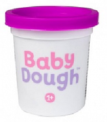 BD012 Тесто для лепки в баночке BabyDough, фиолетовый, 100 г