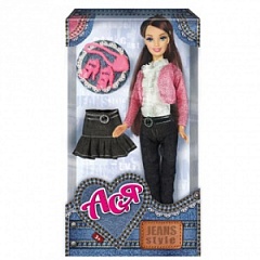 35062 Игрушка. Кукла Ася "Джинсовый стиль" (вариант 2)