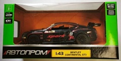 4364 Игрушка Модель автомобиля инерционная Bentley Continental GT3 1:44