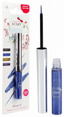 Т23806 Lukky Metallica Подводка д. глаз сверкающая, синий с блёстками, 3 мл, блистер