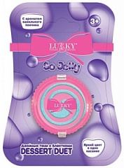 Т27247 Lukky Dessert Duet,двойные крем-тени д.век с блёстками,роз/бирюз,1,5 г.,аромат ванил