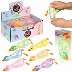 Т26390 Игрушка 1TOY Крутой замес Супергель гусь прозрачный, 9*8*5см, в асс., пвх кор., 8 шт в дб