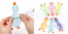 Т26390 Игрушка 1TOY Крутой замес Супергель гусь прозрачный, 9*8*5см, в асс., пвх кор., 8 шт в дб