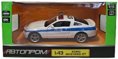 4372 Игрушка Модель автомобиля инерционная Ford Mustang GT Police car 1:43