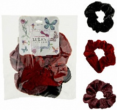 Т19601 Набор изделий галантерейных детских тм Lukky: резинки для волос текстильные, 3шт.