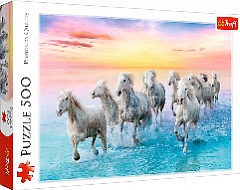 37289 Пазл 500 эл. "Скачущие белые лошади"