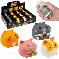 Т26363 Игрушка 1TOY Крутой замес звери (свинка, хомяк, собака, кот), 7*7*6см, кор., 12 шт в дб