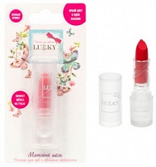 Т23093 Помада для губ детская марки Lukky, 3,4 гр., цвет неоновый розовый, блистер