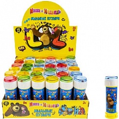 Т22264 Игрушка. Маша и Медведь, мыл. пуз., 60 мл, 36 шт в д/б (23,5*23,5*11)